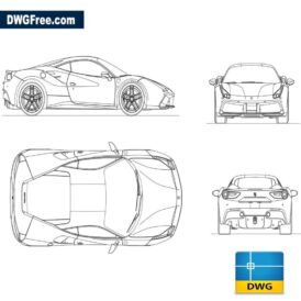 Ferrari 488 GTB DWG