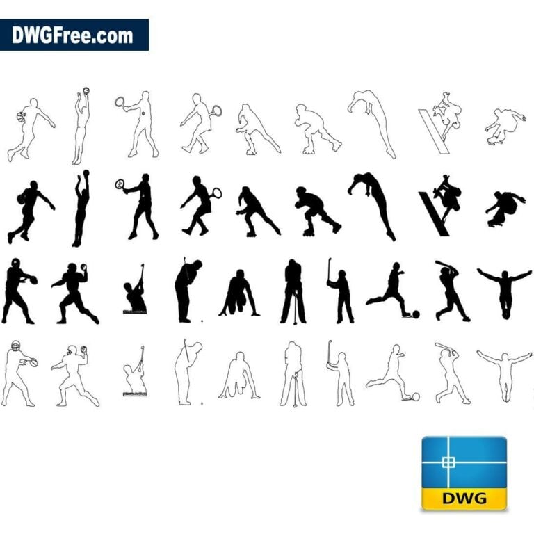 People active rest dwg cad blocks