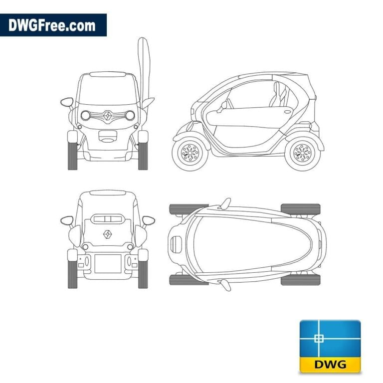 Renault Twizy dwg autocad blocks