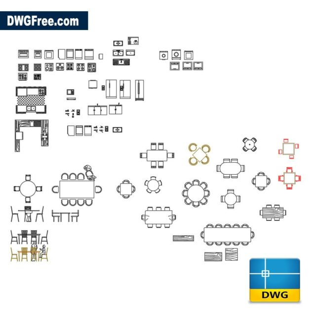 Bedroom furniture DWG Download AutoCAD Blocks Model.