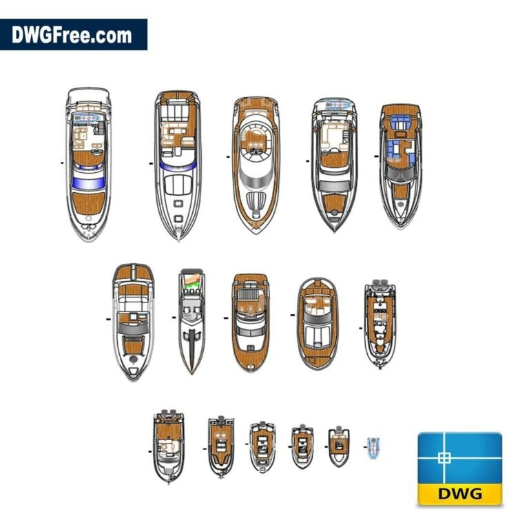 Yacht dwg cad blocks