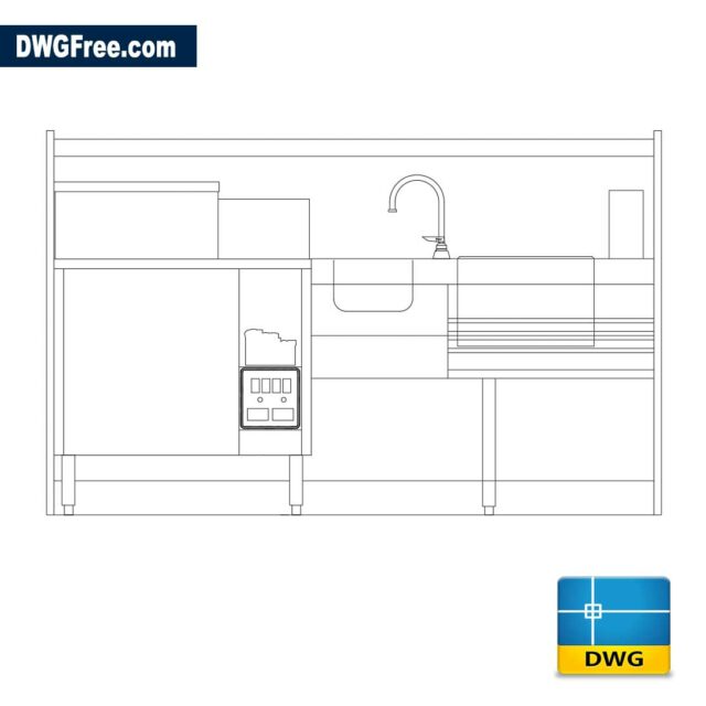 Kitchen equipment DWG Download AutoCAD Blocks Model. AutoCad
