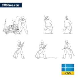 Machine plaster dwg cad