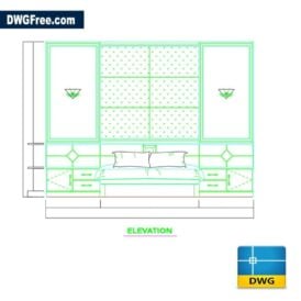 Modern bedroom dwg cad
