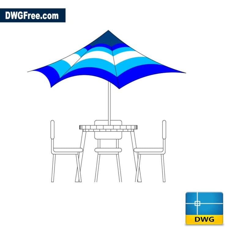 Outdoor table dwg cad
