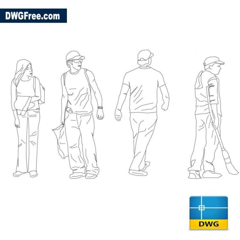 teenagers dwg cad