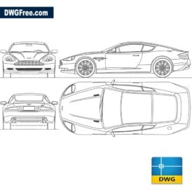 Aston Martin DB  dwg scaled