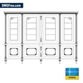 French style wardrobe dwg