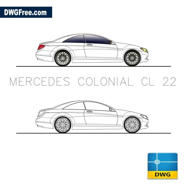 MERCEDES COLONIAL CL  dwg scaled