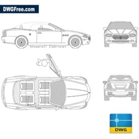 Maserati Cabriolet dwg cad blocks