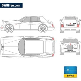 Rolls Royce Silver dwg cad blocks d scaled