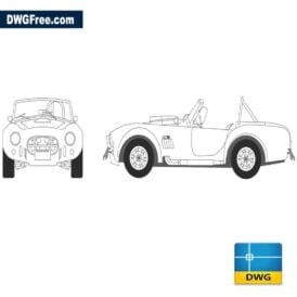 Shelby Cobra  dwg cad blocks d scaled