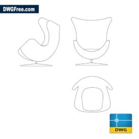 Sillon egg chair dwg