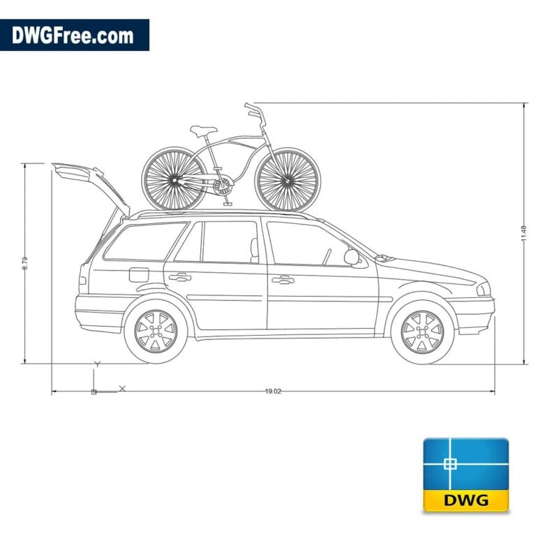 TruckWithBikedwgcadblocksd