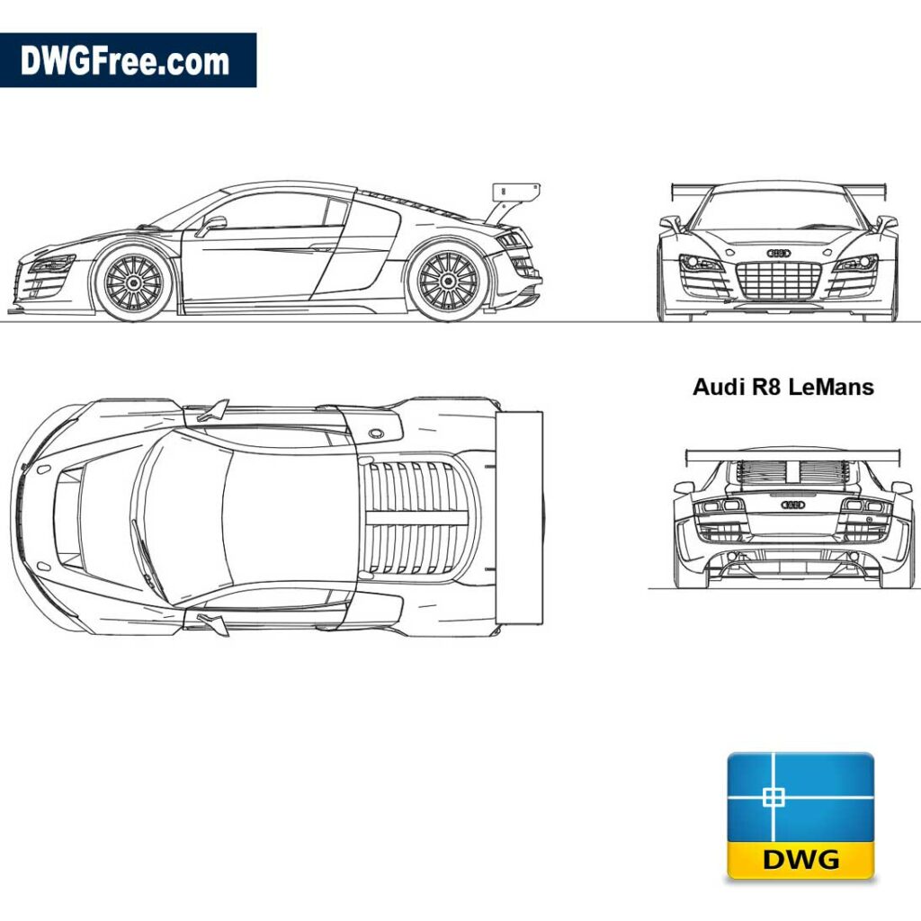 Audi R8 LeMans DWG AutoCad