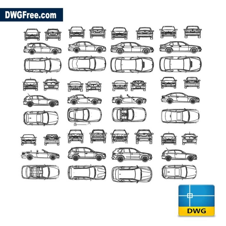 Bmw Brand Cars dwg cad scaled