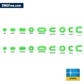 Free Board room tables cad dwg for Autocad