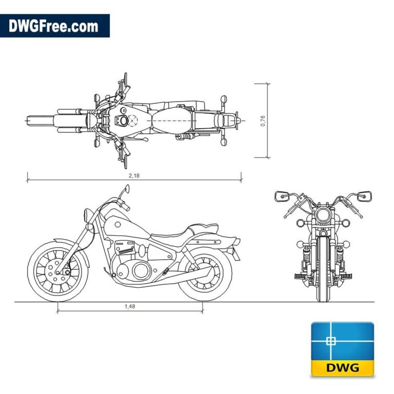 Suzuki Savage CHOPPER dwg cad blocks