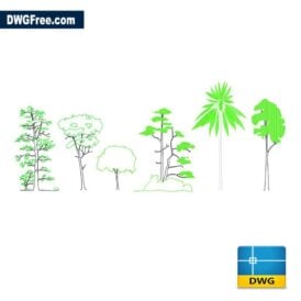 Blocks of trees dwg Drawing