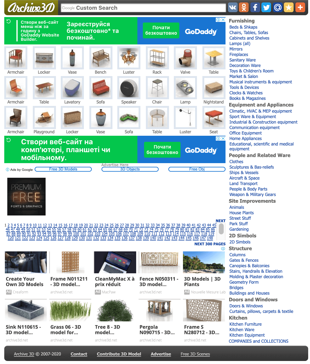 Site 3D Cad Blocks