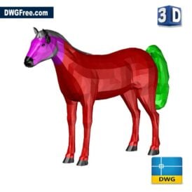 DHorseDWGDrawinginCAD