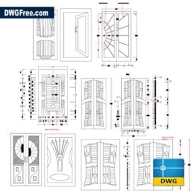 Door Elevation DWG Drawing in AutoCad
