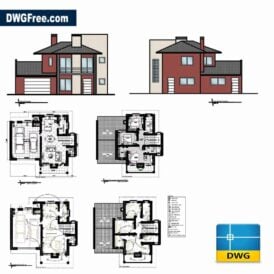 Drawings details of house layout dwg scaled