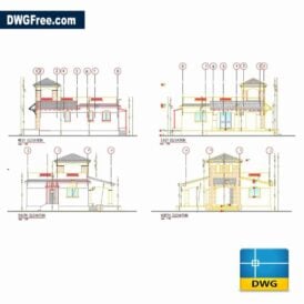 Design of Small Villa dwg in Autocad