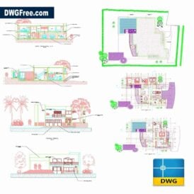ElevationofaModernBungalowDwginAutocadD