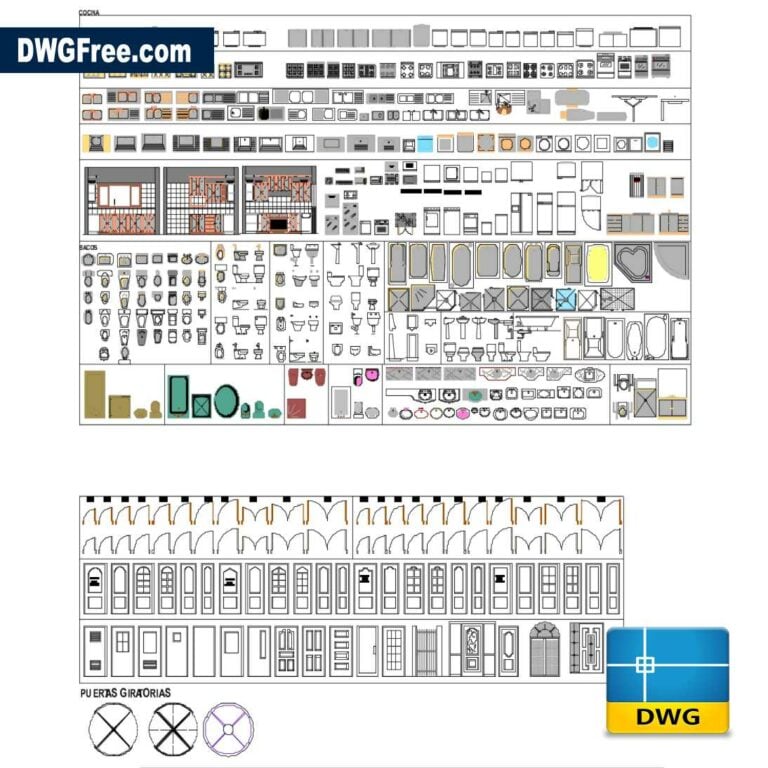 Furniture housing dwg drawing cad scaled