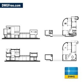 House saltzman richard meier dwg drawing scaled