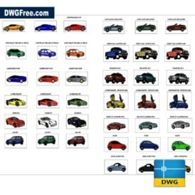 Luxury cars dwg drawing D scaled