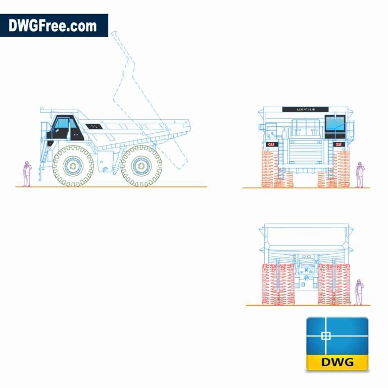 MiningTruckCaterpillarCDWGinAutocadDCAD