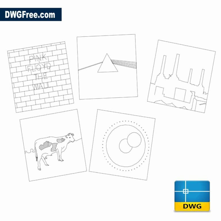 Pink floyd albums dwg drawing D scaled