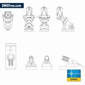 Telescope dwg drawing D scaled
