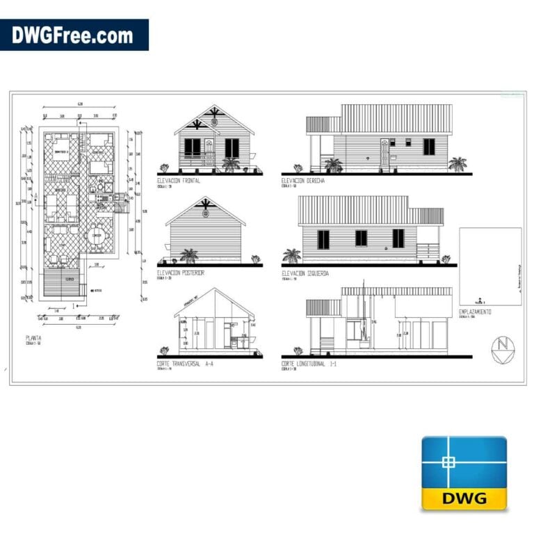 Wooden House DWG in AutoCAD