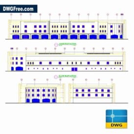 Plan With House Exterior Dwg in Autocad