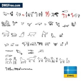 Animals Cad Blocks DWG drawing in CAD