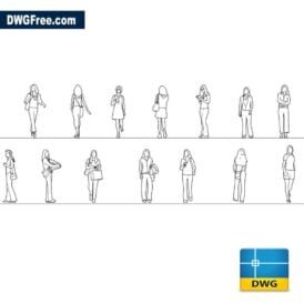 Block Human DWG in AutoCAD