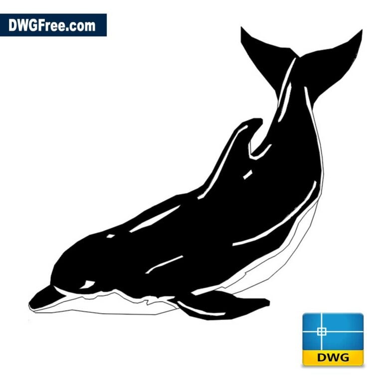 DOLPHIN dwg drawing D CAD scaled