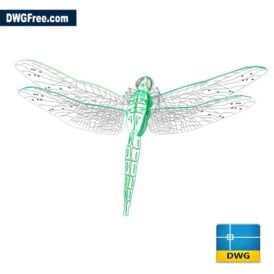 Dragonfly CAD Model DWG Drawing