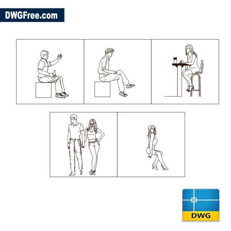 Elevations People DWG in AutoCAD