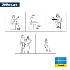 Elevations People DWG in AutoCAD