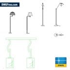 Floor Lamp DWG [ Drawing 2024 ] in AutoCAD FREE Blocks 2D.