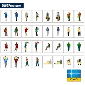 People Library DWG in AutoCAD