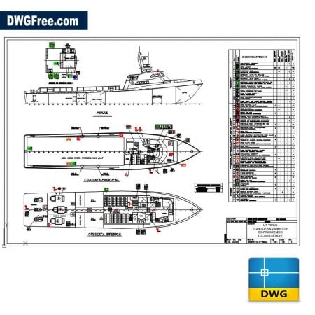 Drawings Boat CAD Block DWG and AutoCAD 2D free download