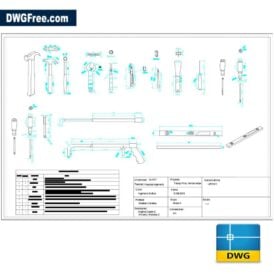 Work Tools for the House DWG in AutoCAD