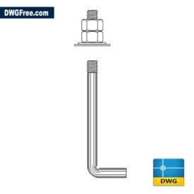 Anchor Bolt DWG drawing in CAD