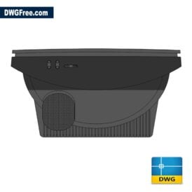CRT TV Plan DWG drawing in AutoCAD