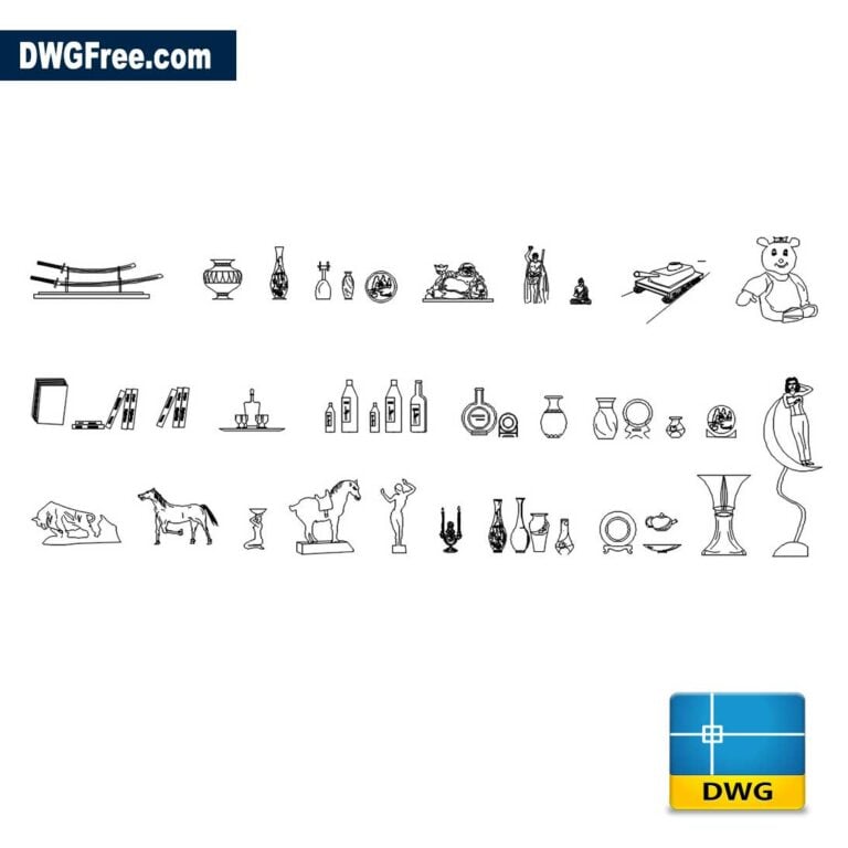 Decoration DWG drawing in AutoCAD